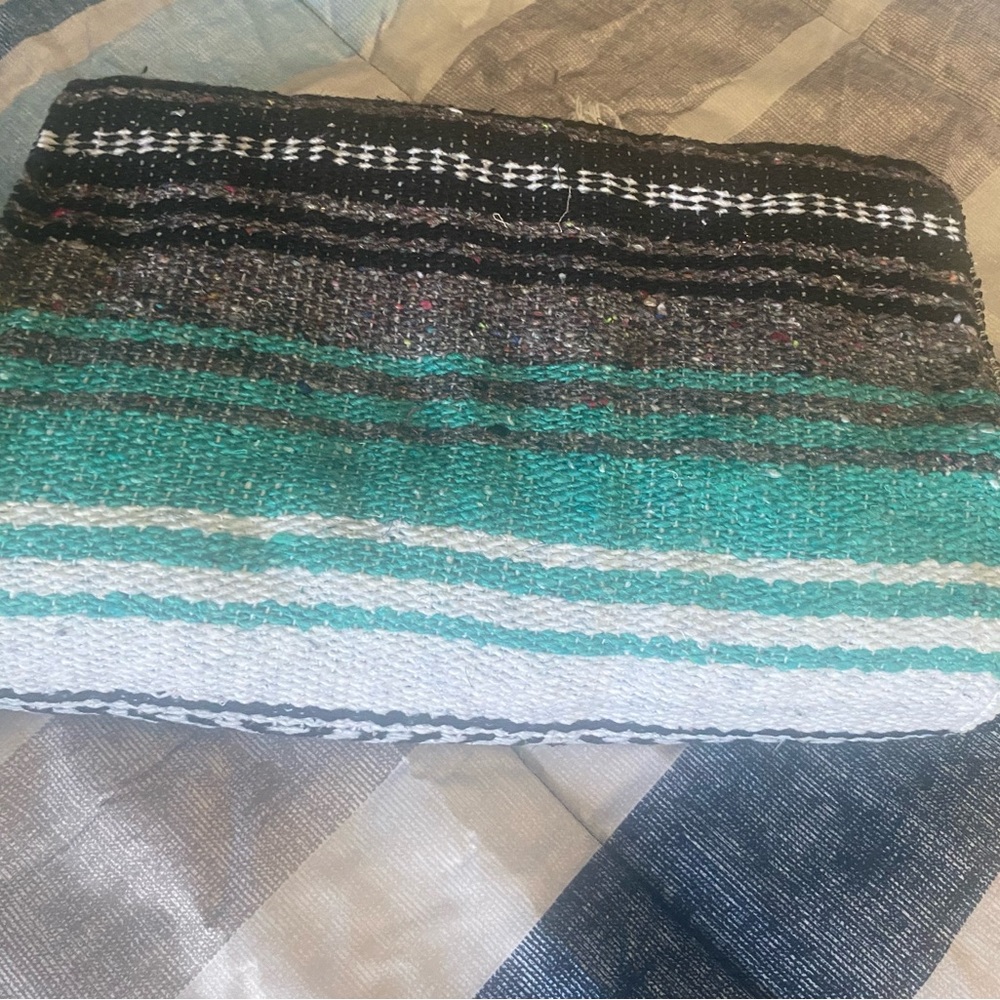 Striped Woven Yoga Blanket